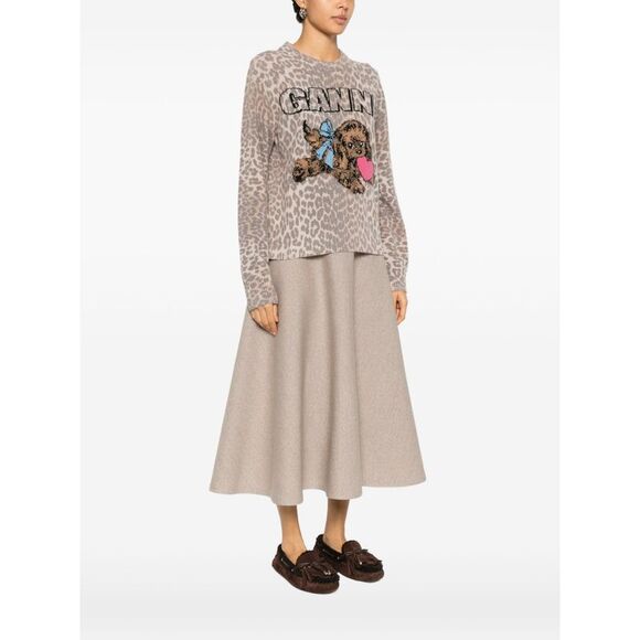 Ganni Women Wool Crewneck Sweater - Picture 3 of 5